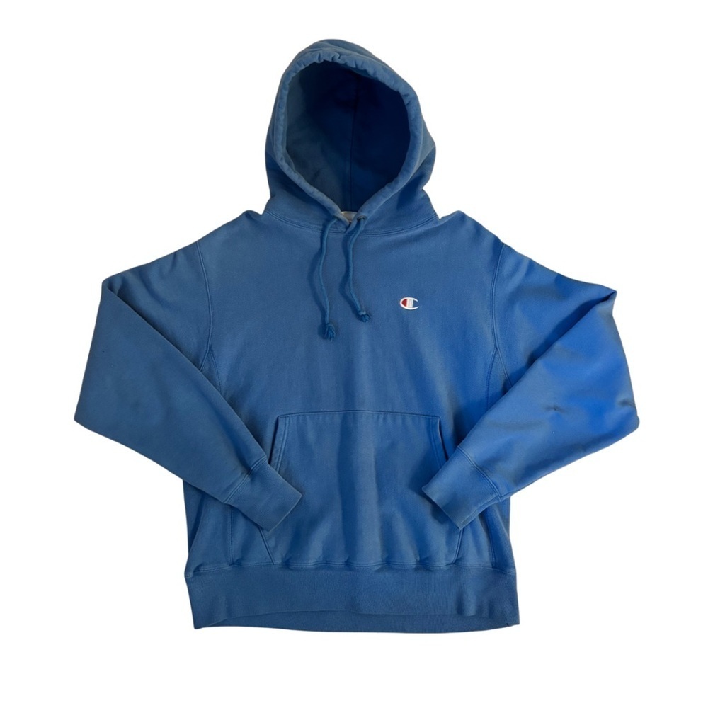 Champion Men's Washed Blue Hoodie